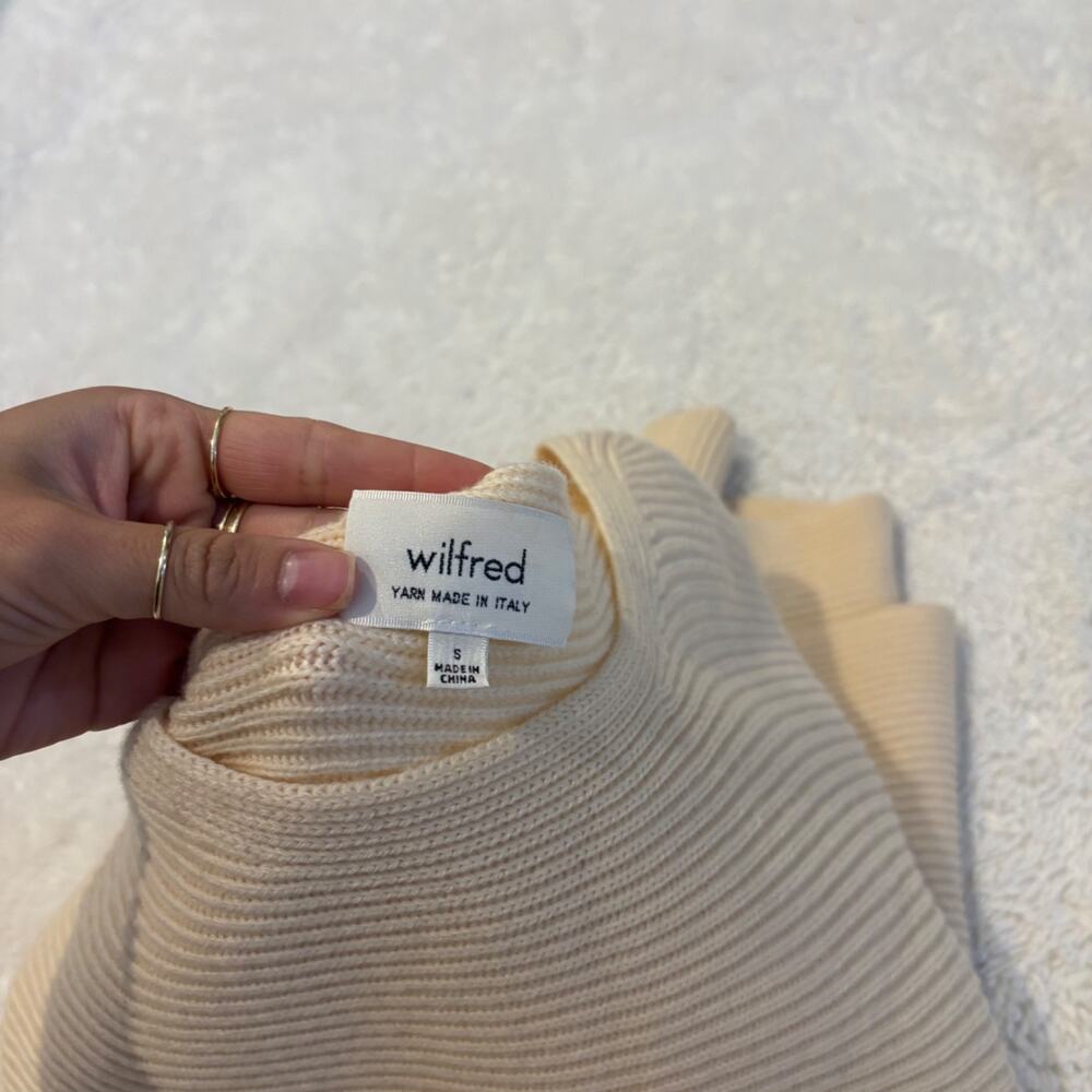 Aritzia Wilfred Merino Wool Pullover Knit Sweater Classic Preppy Chic Old Money - Picture 7 of 7